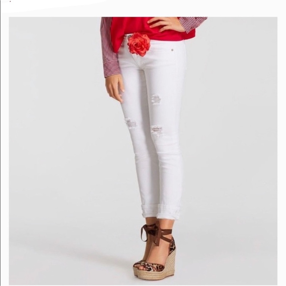 Cabi The High White Slim Jean Sz. 4